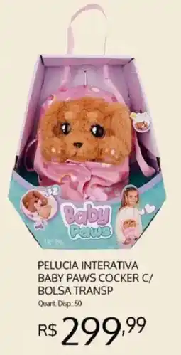 Bistek Supermercados Pelúcia interativa baby paws cocker c/ bolsa transp oferta