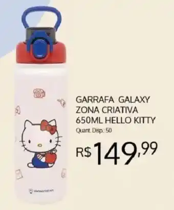 Garrafa galaxy zona criativa 650ml hello kitty