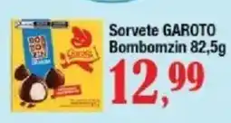 Supermercados Unidos Sorvete garoto bombomzin oferta