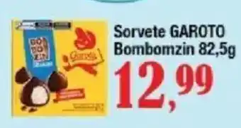 Supermercados Unidos Sorvete garoto bombomzin oferta