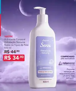 Jequiti Hidratante Corporal Hidratação Noturna Todos os Tipos de Pele oferta