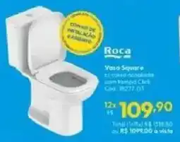 Lojas Becker Vaso Square c/ tampa acoplada com tampa Click oferta