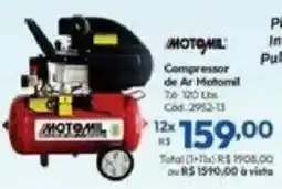 Lojas Becker Compressor de Ar Motomil oferta