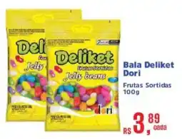 Supermercados Mateus Bala Deliket Dori oferta
