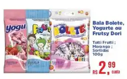 Supermercados Mateus Bala Bolete, Yogurte ou Frutsy Dori oferta