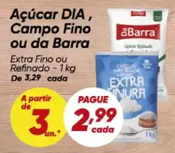 Dia Açúcar dia, campo fino ou da barra oferta
