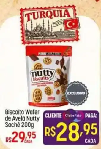 Biscoito wafer de avelã nutty