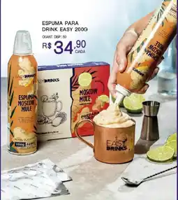 Bistek Supermercados Espuma para drink easy 200g oferta
