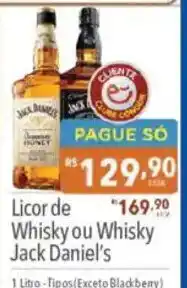 Supermercados Condor Licor de Whisky ou Whisky Jack Daniel's oferta