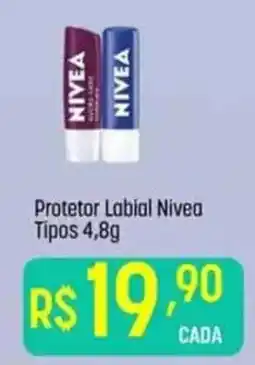 Muffato protetor labial nivea tipos 4,8g oferta