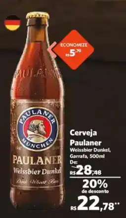 Sam's Club Cerveja Paulaner Weissbier Dunkel oferta
