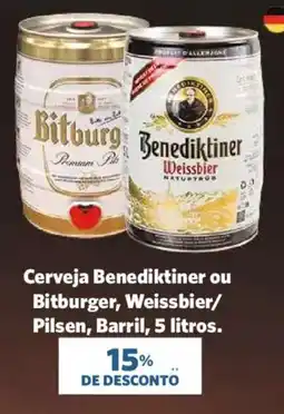 Sam's Club Cerveja Benediktiner ou Bitburger, Weissbier/ Pilsen oferta