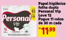 Mercado Extra Papel higiênico folha dupla Personal Vip oferta