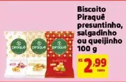 Mercado Extra Biscoito Piraquê presuntinho, salgadinho ou queijinho oferta