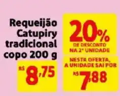 Mercado Extra Requeijão Catupiry tradicional copo oferta