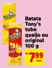 Mercado Extra Batata tony's tubo queijo ou original oferta