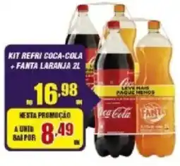 Violeta Supermercados kit refri coca-cola + fanta laranja 2l oferta