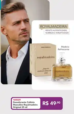 Jequiti Desodorante Colônia Masculina Royalmadeira Original oferta