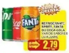 Supermercado Estrela Azul refrigerante sprite, fanta ou coca-cola varios sabores oferta