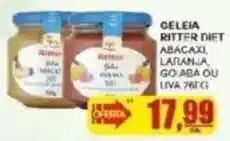 Supermercado Estrela Azul Geleia ritter diet abacaxi, laranja, goiaba ou uva 260g oferta