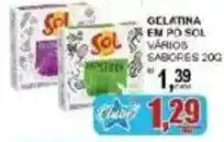 Supermercado Estrela Azul gelatina em pó sol vários sabores oferta