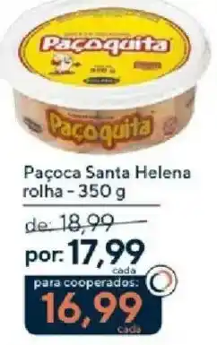 Coop Paçoca santa helena rolha oferta