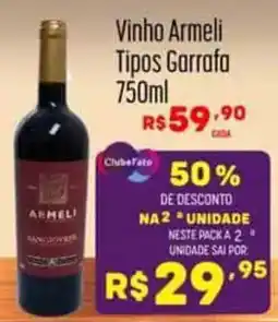 Muffato Vinho Armeli Tipos Garrafa oferta