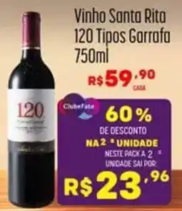 Muffato Vinho Santa Rita 120 Tipos Garrafa oferta