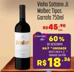 Muffato Vinho Sottano Jr. Malbec Tipos oferta