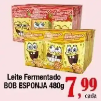 Supermercados Unidos Leite fermentado bob esponja oferta