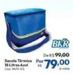 Lojas Becker Sacola Térmica 18 Litros Azul oferta