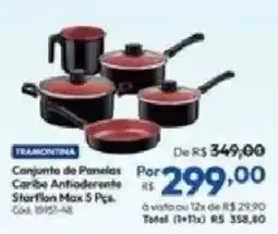 Lojas Becker Conjunto de Panelas Caribe Antiodorante Starflon Max 5 Pçs. oferta