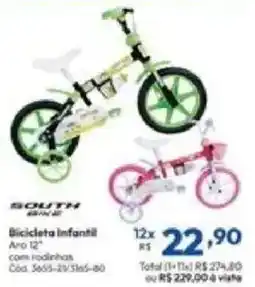 Lojas Becker Bicicleta infantil oferta