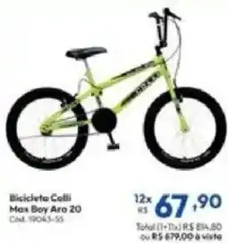 Lojas Becker Bicicleta Colli Max Boy Aro 20 oferta