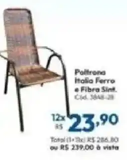 Lojas Becker Poltrona italia ferro e fibra sint. oferta