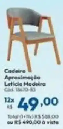 Lojas Becker Cadeira Aproximação Loficia Madeira oferta