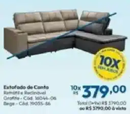 Lojas Becker Estofado de Canto Retrátil e Reclinável oferta