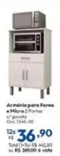 Lojas Becker Armário para Forno e Micro 2 Portas c/ gaveta oferta