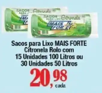 Supermercados Unidos Sacos para lixo mais forte citronela rolo oferta