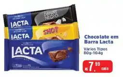 Supermercados Mateus Chocolate em barra lacta oferta