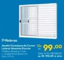 Lojas Becker Janela Veneziana de Correr Lateral Alumínio Pronta oferta