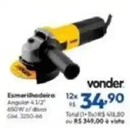 Lojas Becker Esmerilhadeira angular 4.1/2" oferta