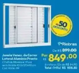 Lojas Becker Janela Veneer, de Correr Lateral Alumínio Pronto oferta