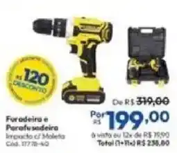 Lojas Becker Furadeira e Parafusadeira Impacto c/ Maleta oferta