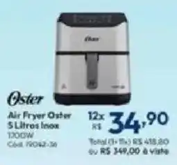 Lojas Becker Air Fryer Oster 5 Litros Inox oferta