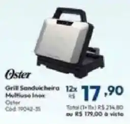 Lojas Becker Grill Sanduicheira Multifuso Inox oferta