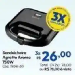 Lojas Becker Sanduicheira Agratto Aroma oferta