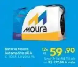 Lojas Becker Bateria Moura Automotiva 60A oferta