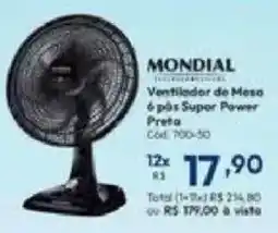 Lojas Becker Ventilador de Mesa à pás Super Power Preta oferta