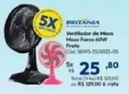 Lojas Becker Ventilador de Mesa Maxx Force 60W oferta